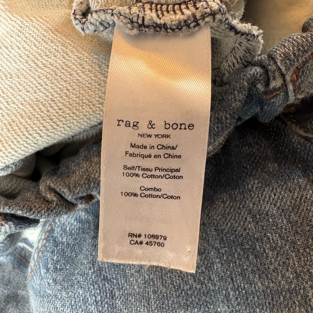 rag & bone Miramar Cotton Terry Sweatpant Jeans Large Lynn - Picture 8 of 11